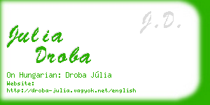 julia droba business card