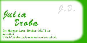 julia droba business card